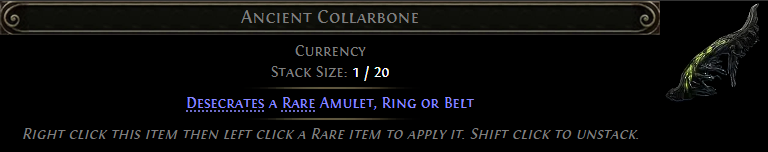 MMOJUGG Path of Exile 2 Ancient Collarbone Details View of Item Function and Use